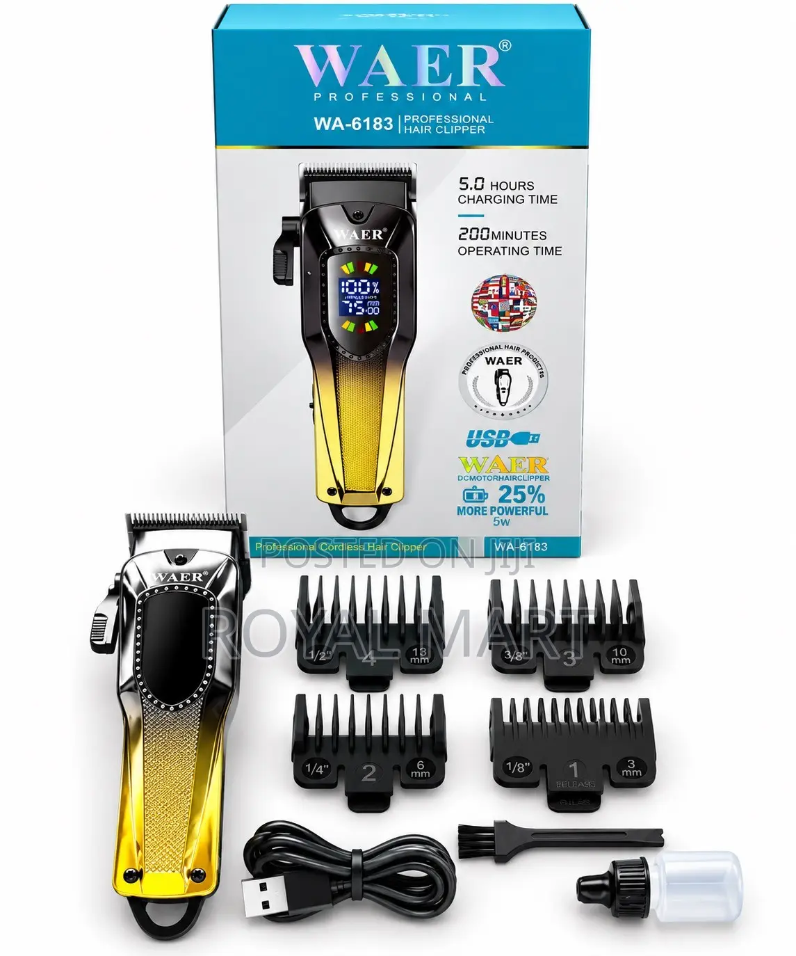 WAER Professional Hair Clipper – WA-6183