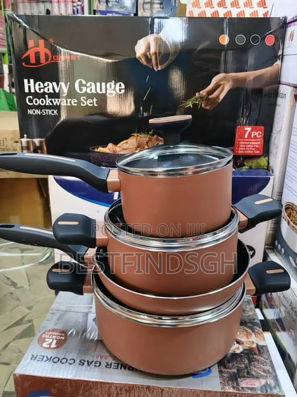 7 Piece Non-Stick Cookware Set(Honhey)