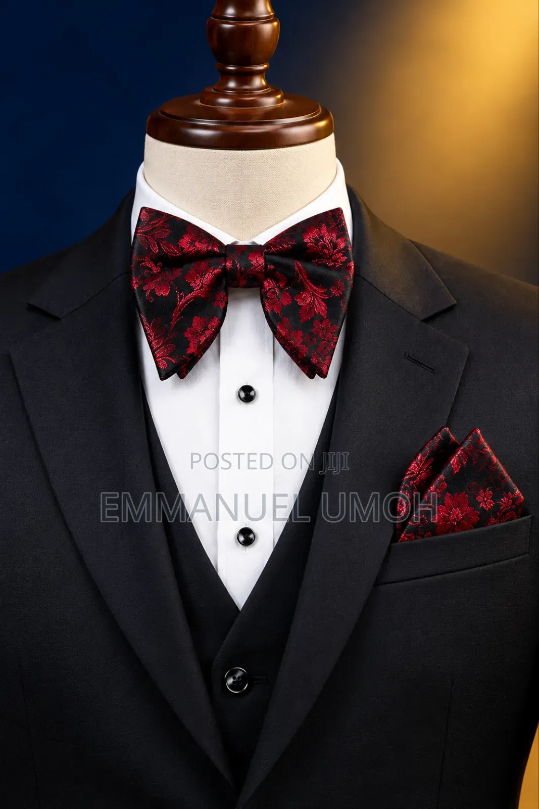 Exquisite Bow Tie Set With Pocket Square