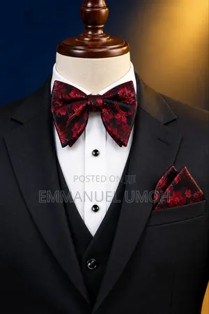 Exquisite Bow Tie Set With Pocket Square