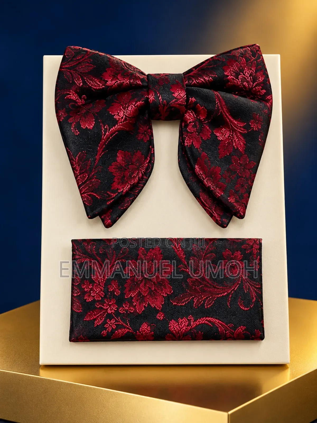 Exquisite Bow Tie Set With Pocket Square
