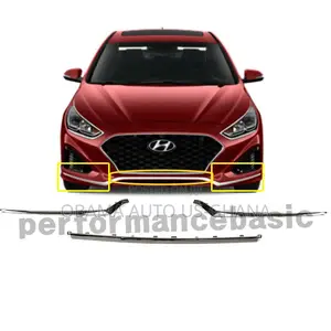 Hyundai Sonata 2018 2019 Front Bumper Chrome Shining Trim Fog Moulding