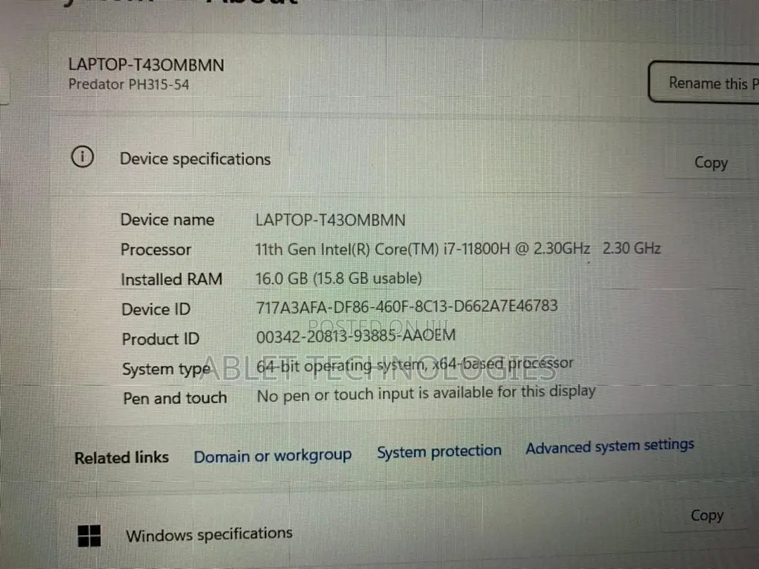 Laptop Acer Predator Helios 300 16GB Intel Core i7 SSD 1T