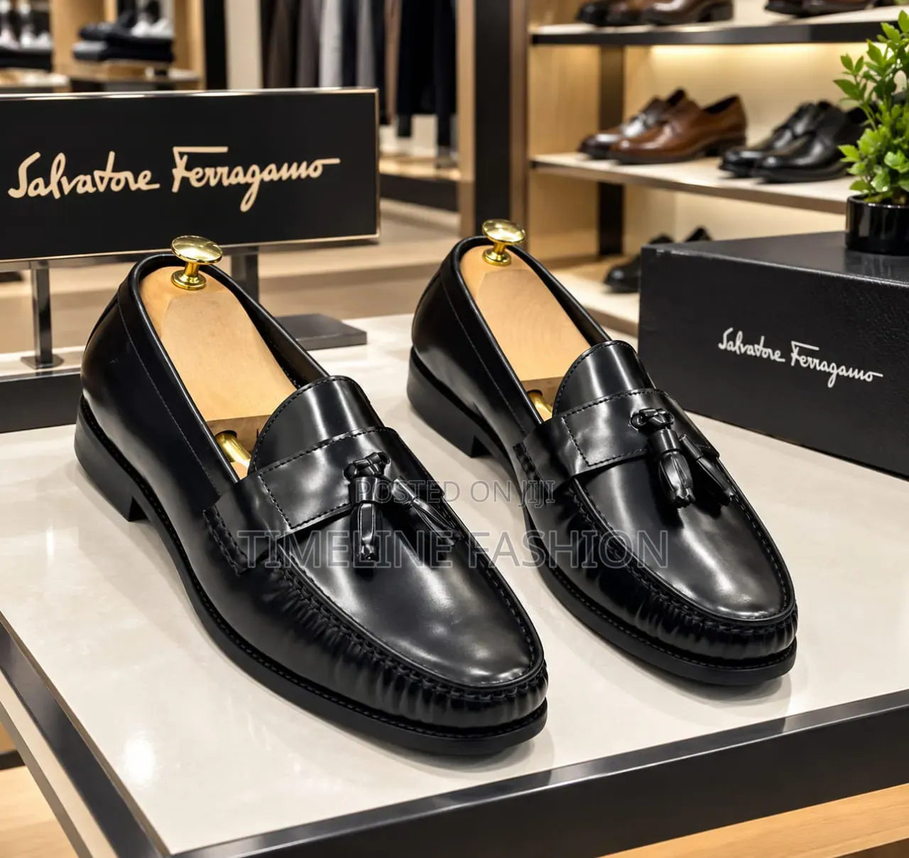 Salvatore Ferragamo Executive Men's Ring My Bell Leather Shoes