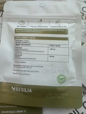 Resilla Oregano and Black Seed Oil Softgel
