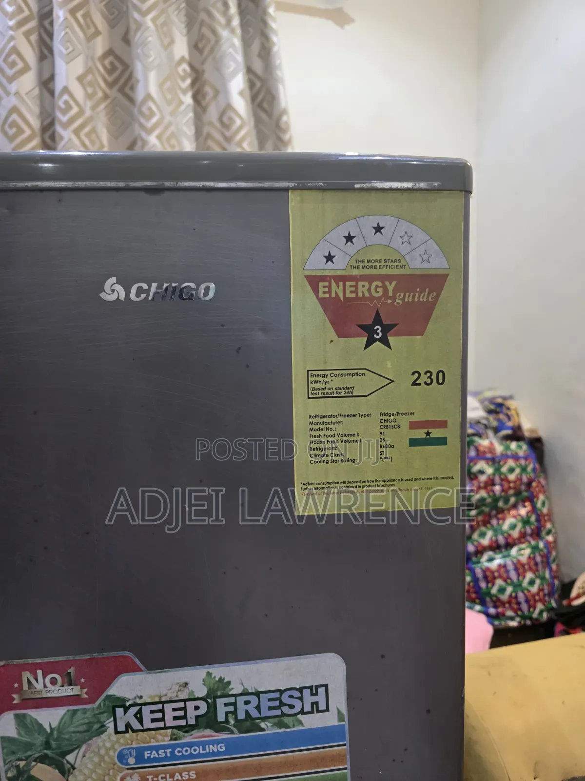 Chigo Double Door Fridge