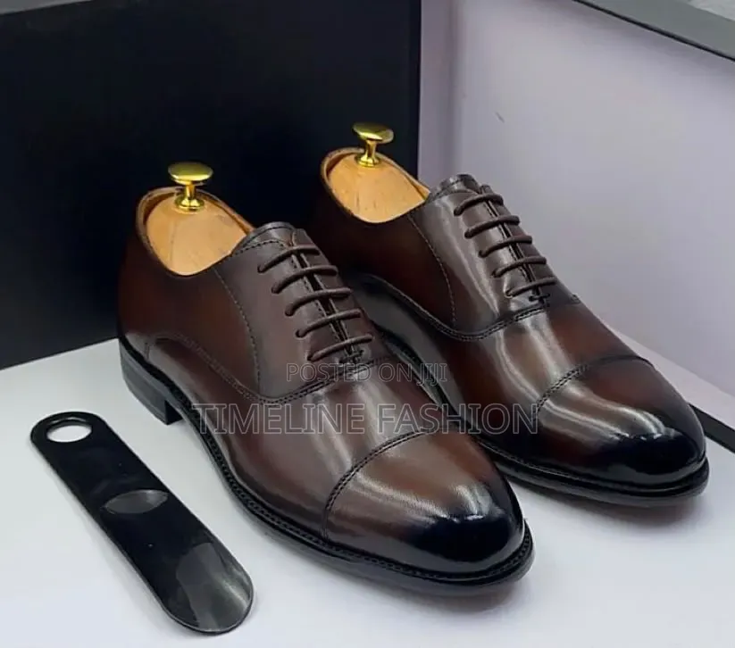 Coffee Brown Berluti Men's Toe Cap Shoes