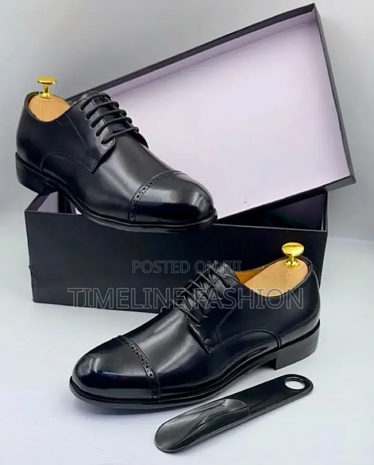 Berluti Black Leather Men's Flap Lace Shoes 39-46