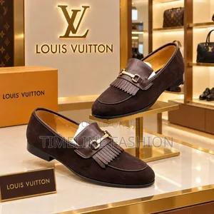 Louis Vuitton Coffee Brown Executive Men's Suede Leather Shoes