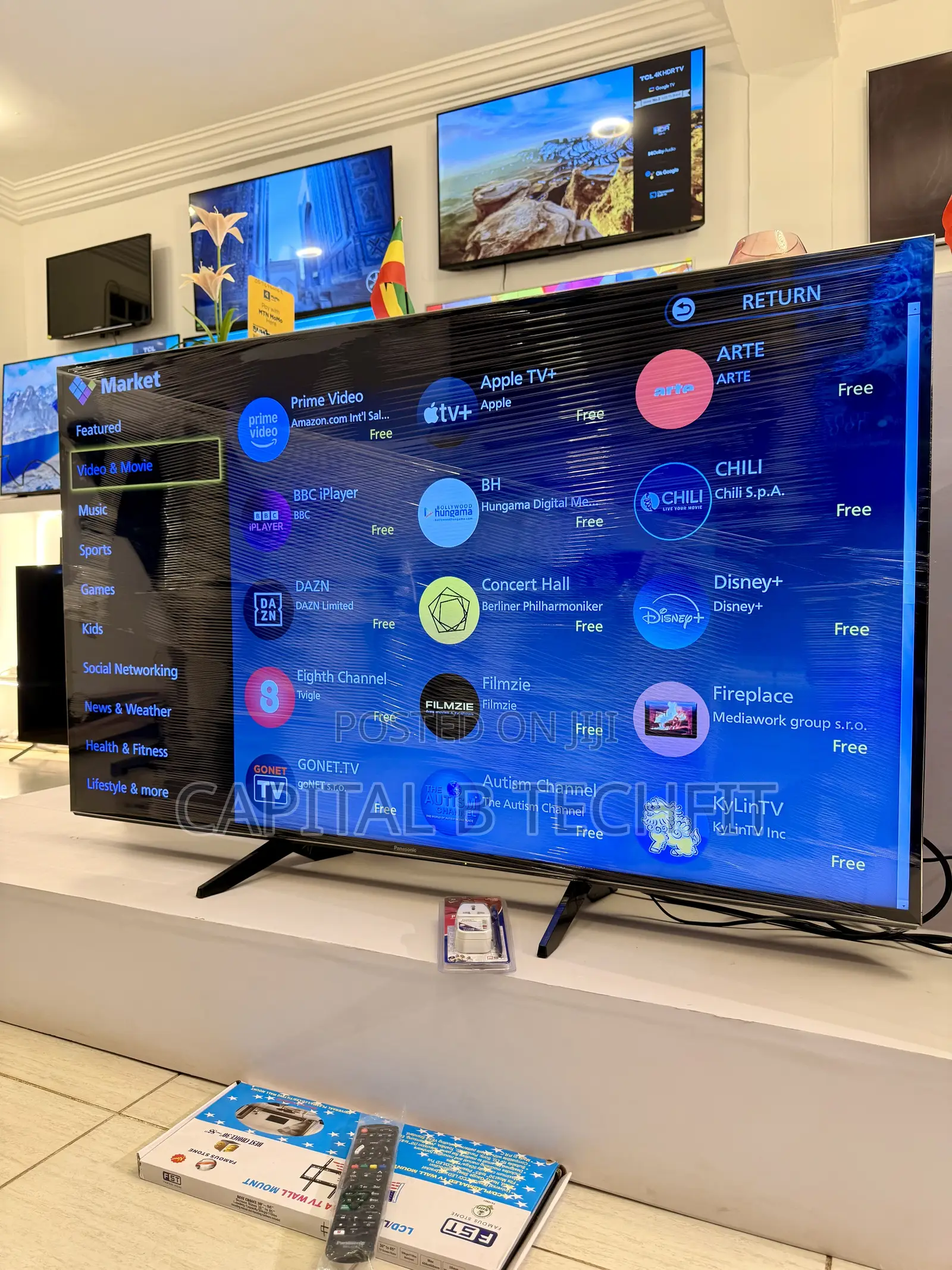 65inches Full Digital Satellite 4k UHD HDR SMART PANASONIC TV