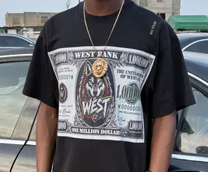 West Wolf Dollar Bill Logo T Shirt