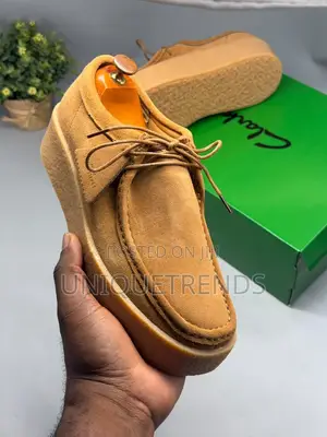 Premium CLARKS Suede Moccasin Shoes (Brown)