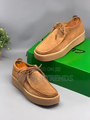 Premium CLARKS Suede Moccasin Shoes (Brown)