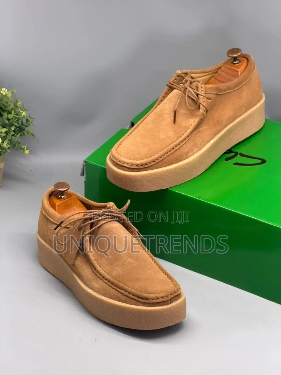 Premium CLARKS Suede Moccasin Shoes (Brown)