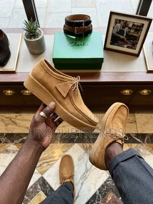 Premium CLARKS Suede Moccasin Shoes (Brown)