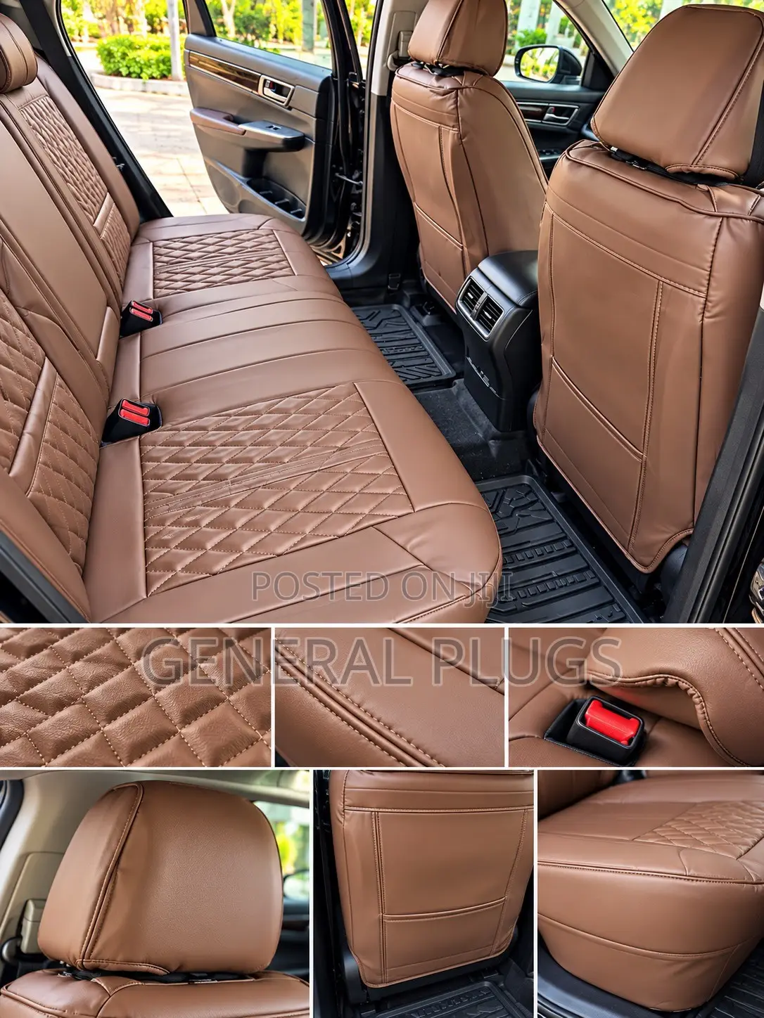 Give Your Ride a Sophisticated ;Universal 5 Seater Leather Seat Cover