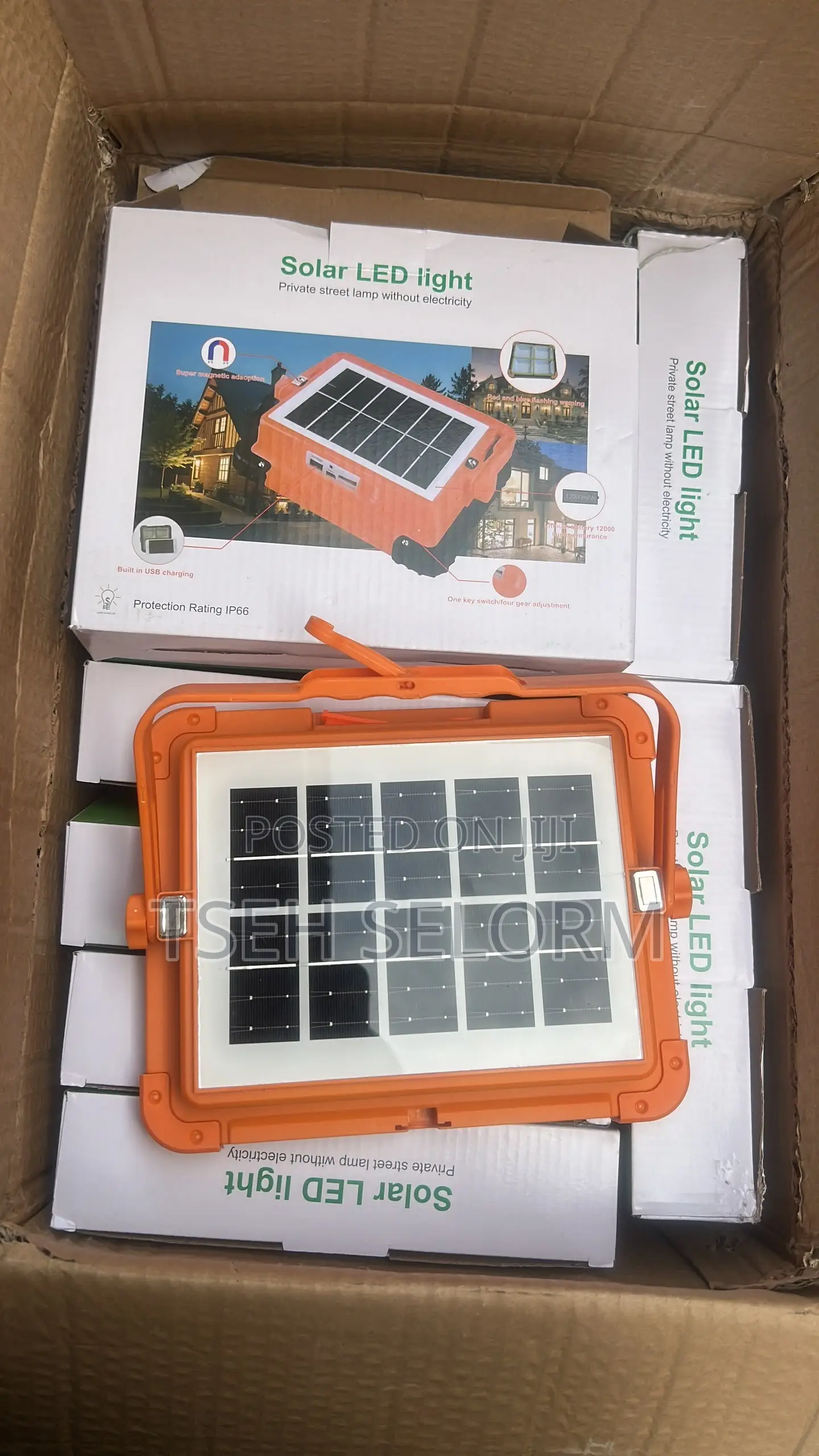 Solar-Powered LED Light With Mobile Phone Charging and Power Bank