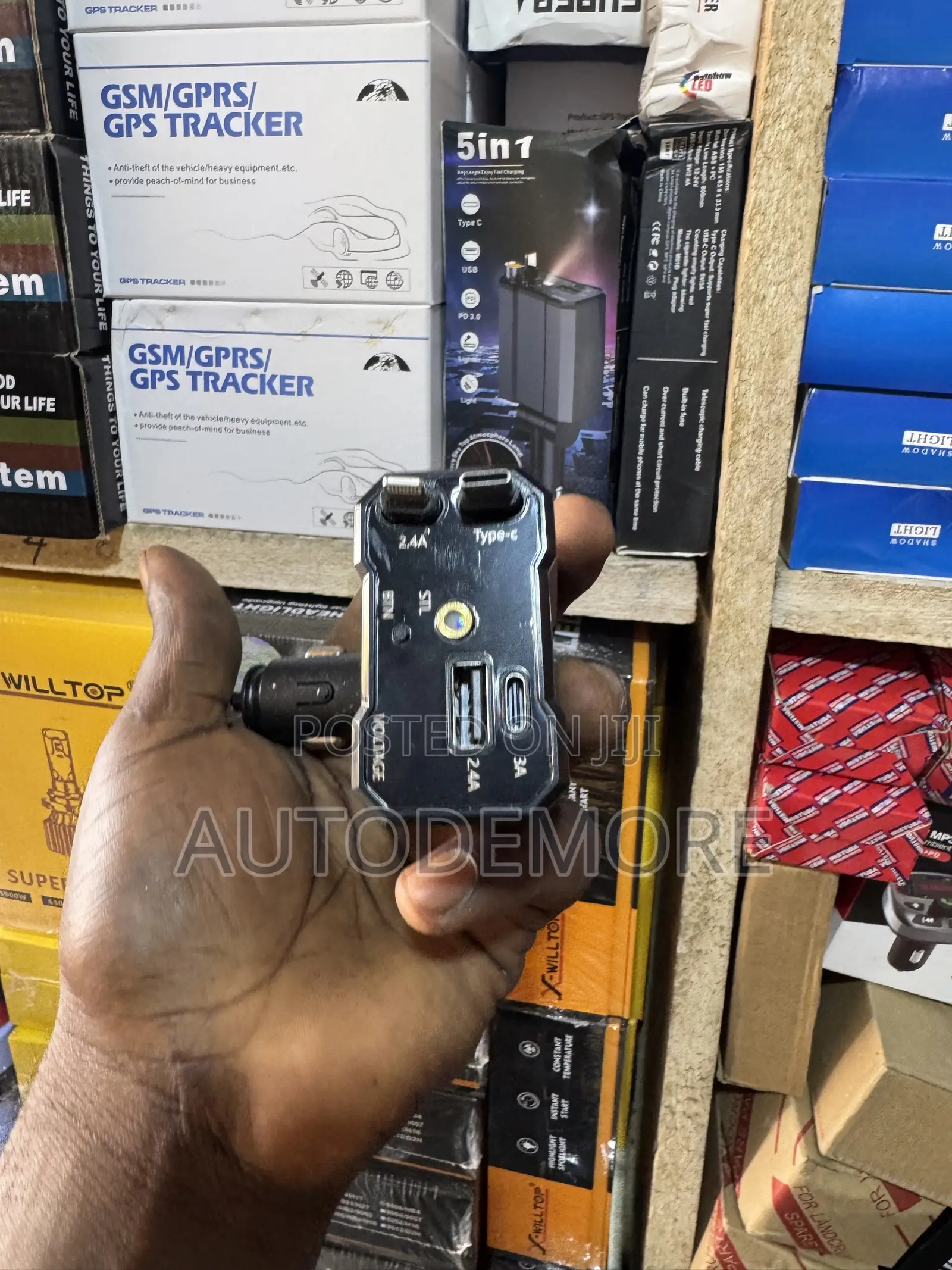 Multi-Port Fast Car Charger With Star Light