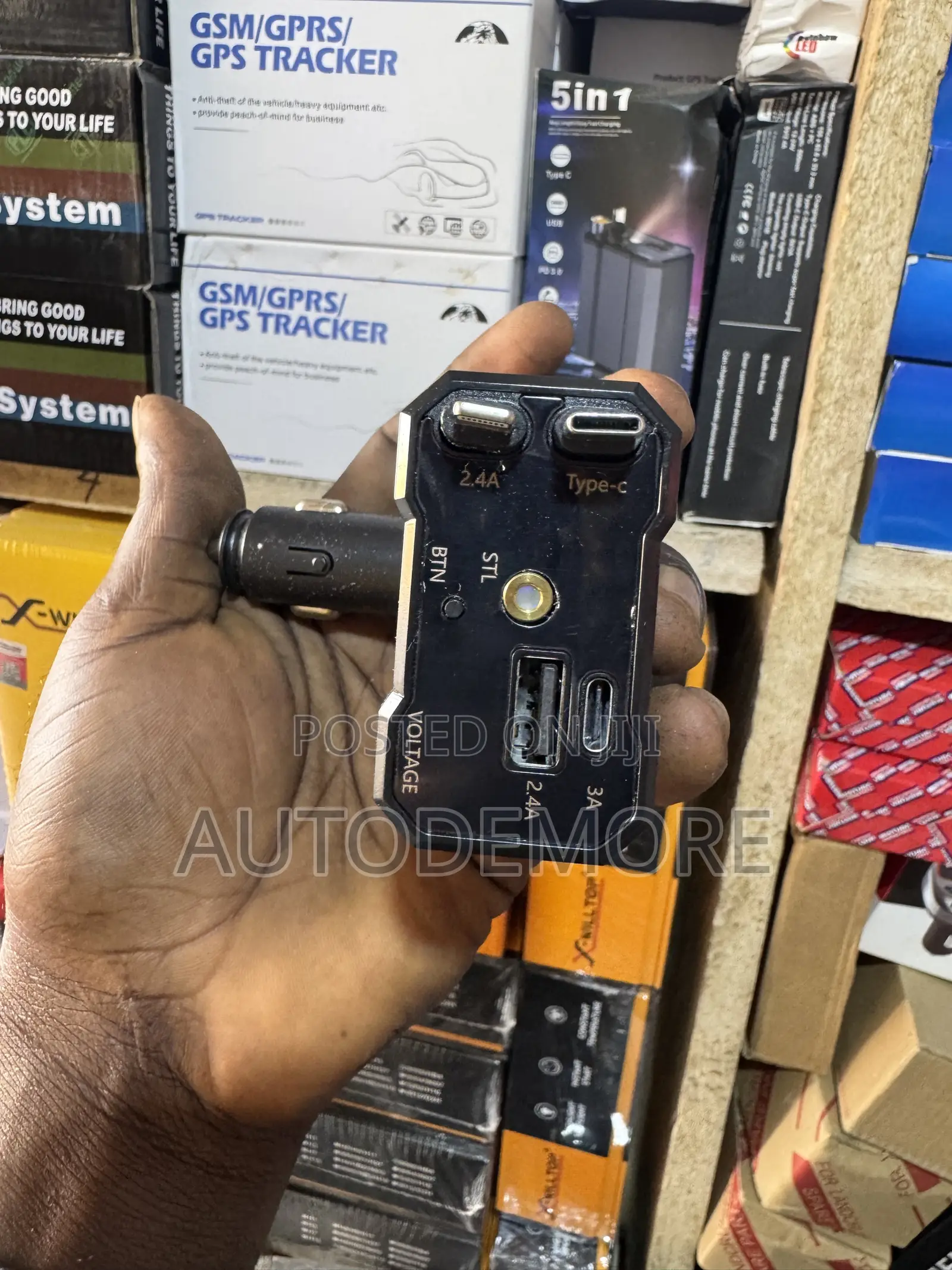 Multi-Port Fast Car Charger With Star Light