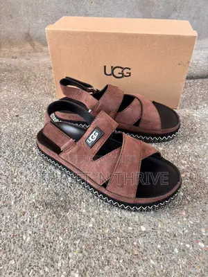 Brown UGG Platform Slingback Sandals