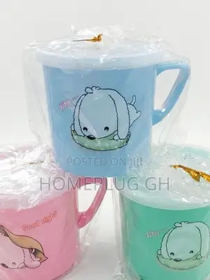 Plastic Mugs 3pcs - Cartoon Print