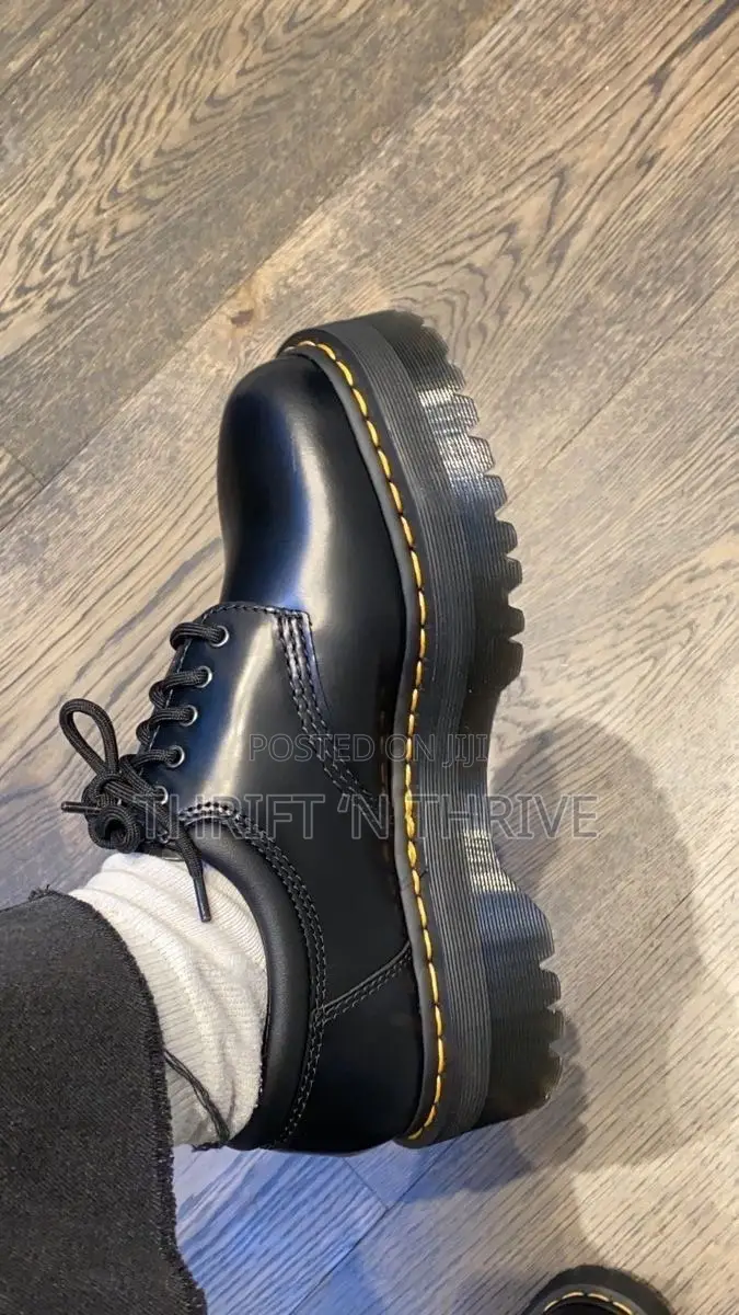 Dr. Martens 1461 Quad Platform Smooth Leather Derby Shoes