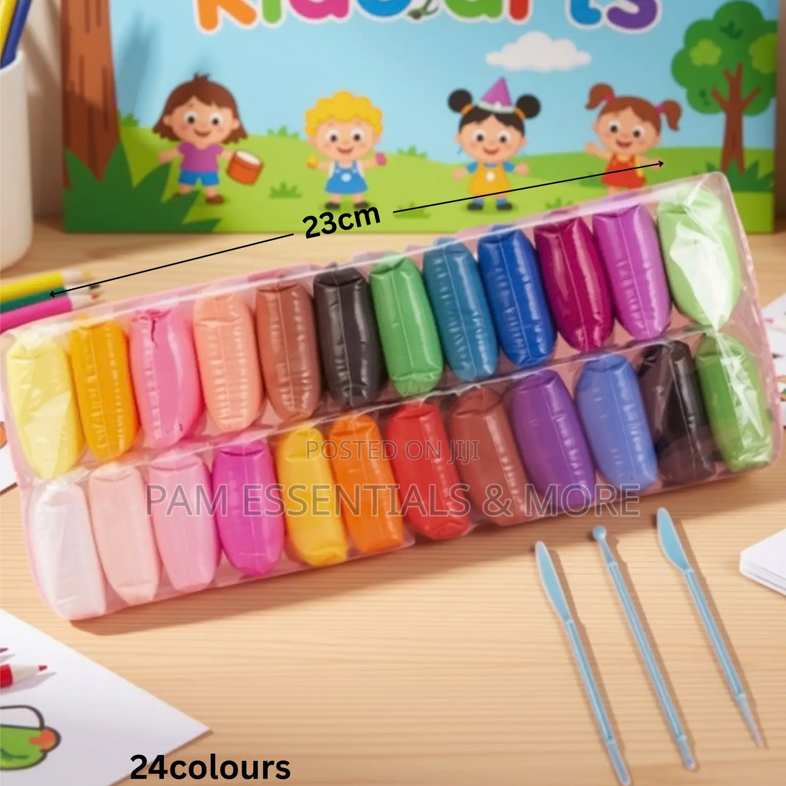 24-Piece Dry Non-Toxic Clay
