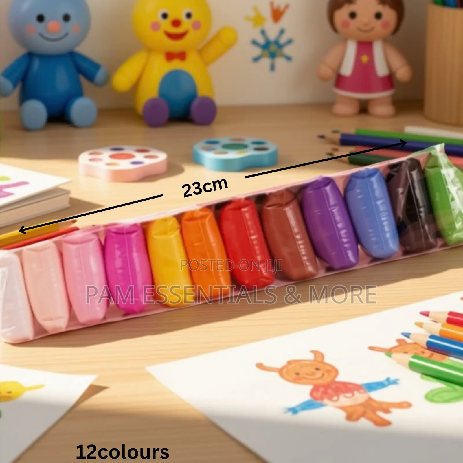 12-Piece Dry Non-Toxic Clay