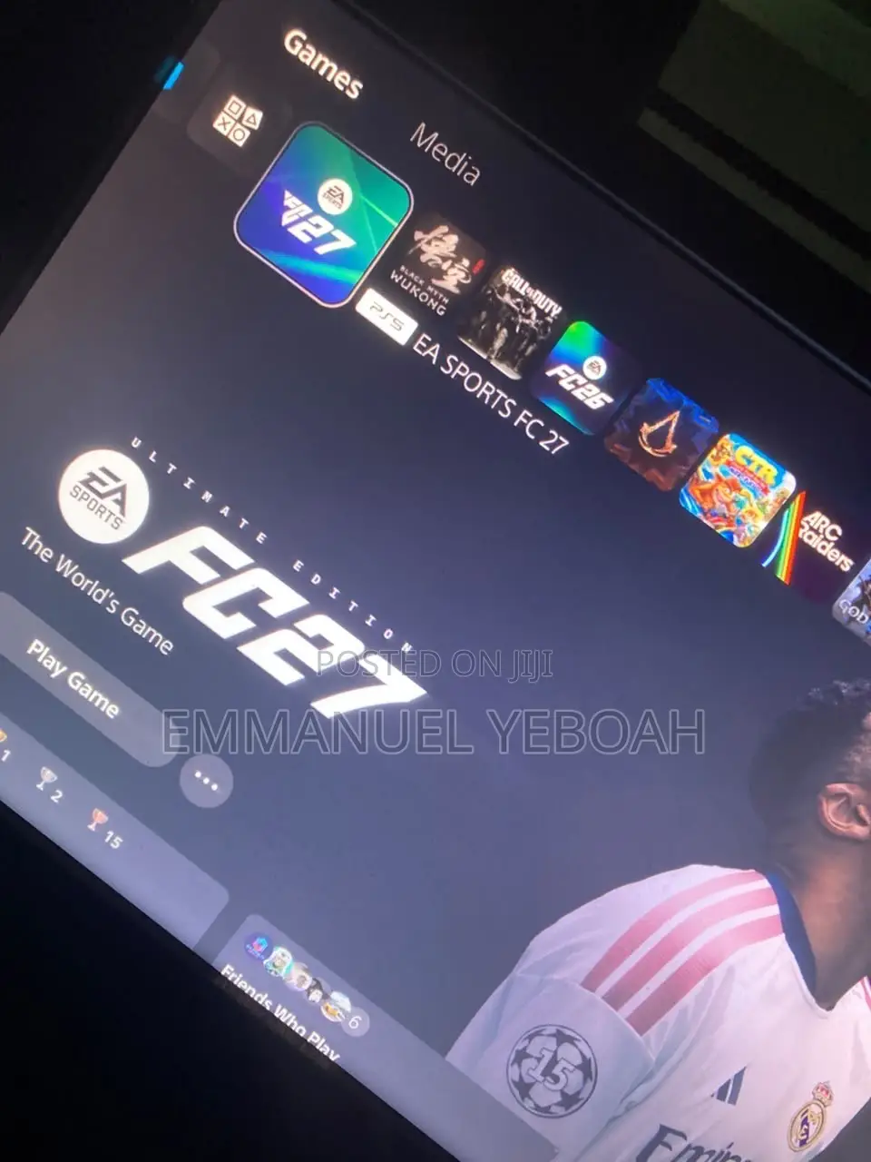 PS5 Digital With 2 Controllers and 8 Games