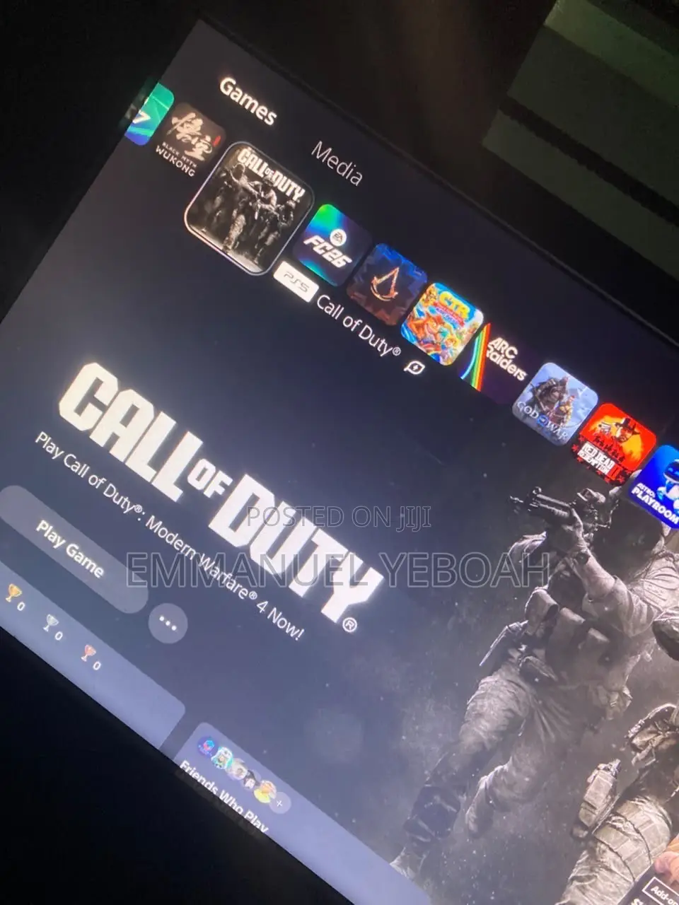 PS5 Digital With 2 Controllers and 8 Games