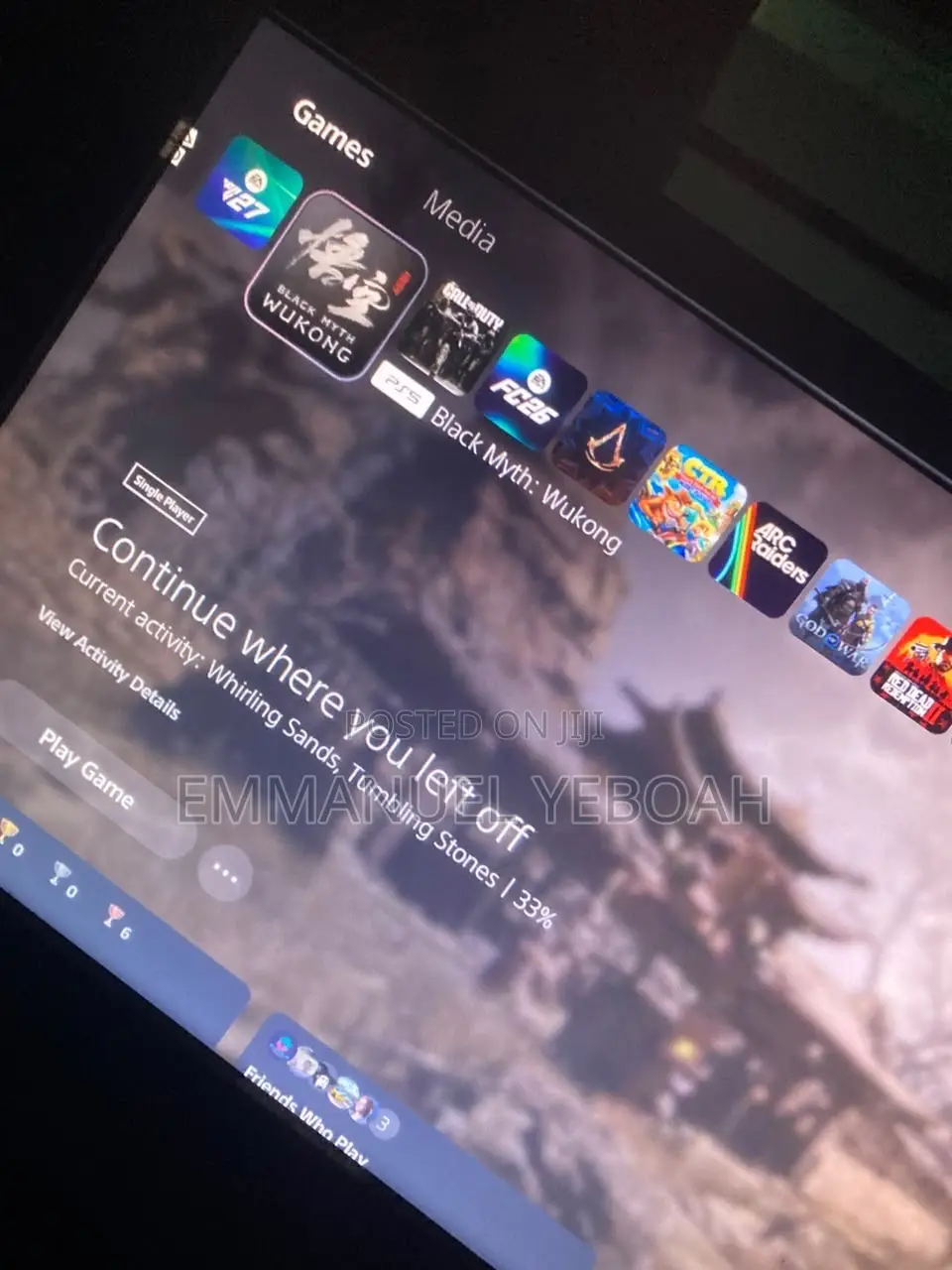 PS5 Digital With 2 Controllers and 8 Games
