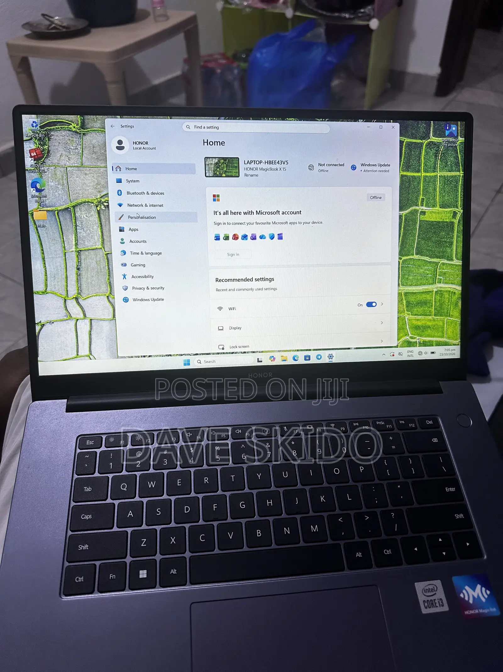 New Laptop Honor MagicBook X15 8GB Intel Core i3 SSD 256GB