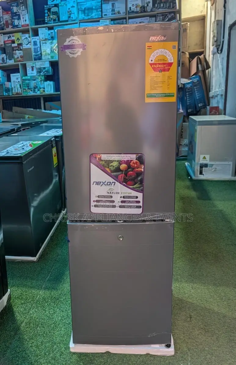 NEXON 157L Double Door Refrigerator – Bottom Freezer | Silver/Grey