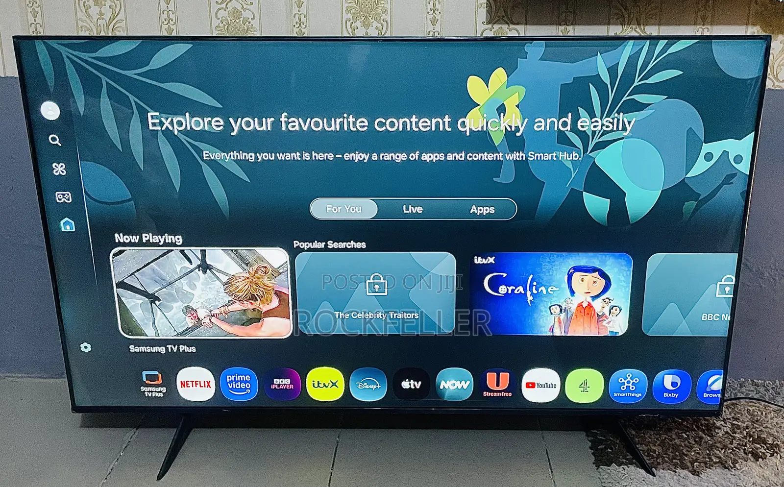Uk Used Samsung Crystal 4K HDR Smart Digital Satellite 55 Inches 2025