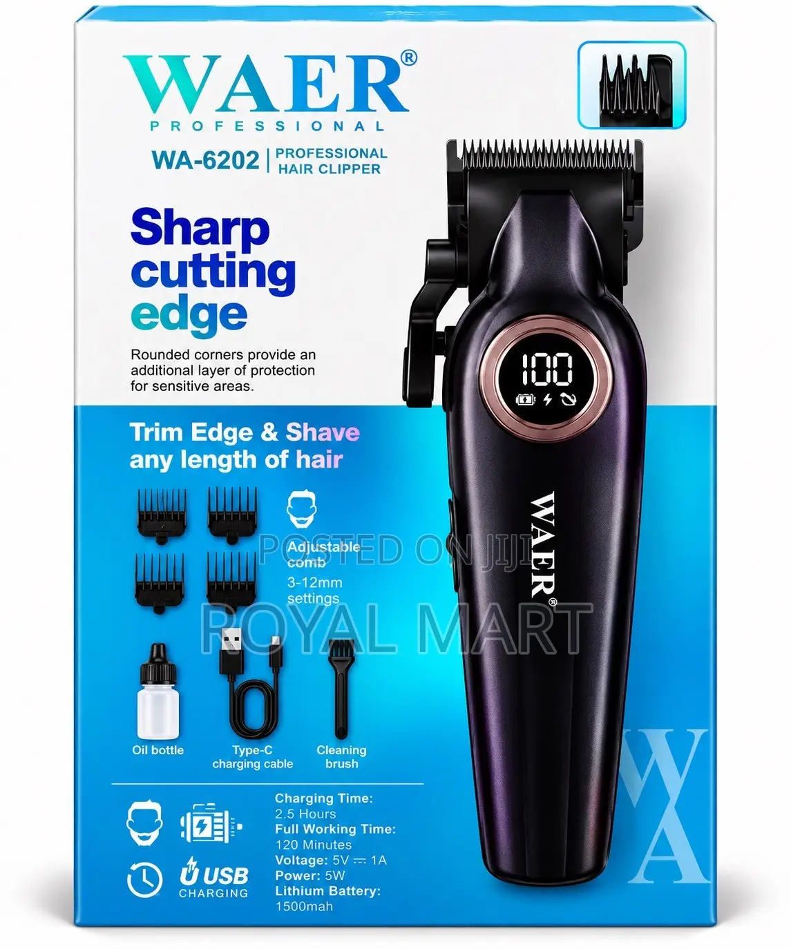 WAER Professional Hair Clipper – WA-6202