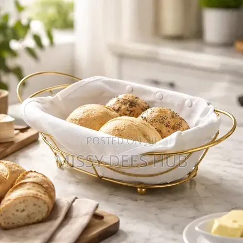 Gold Metallic Bread Basket