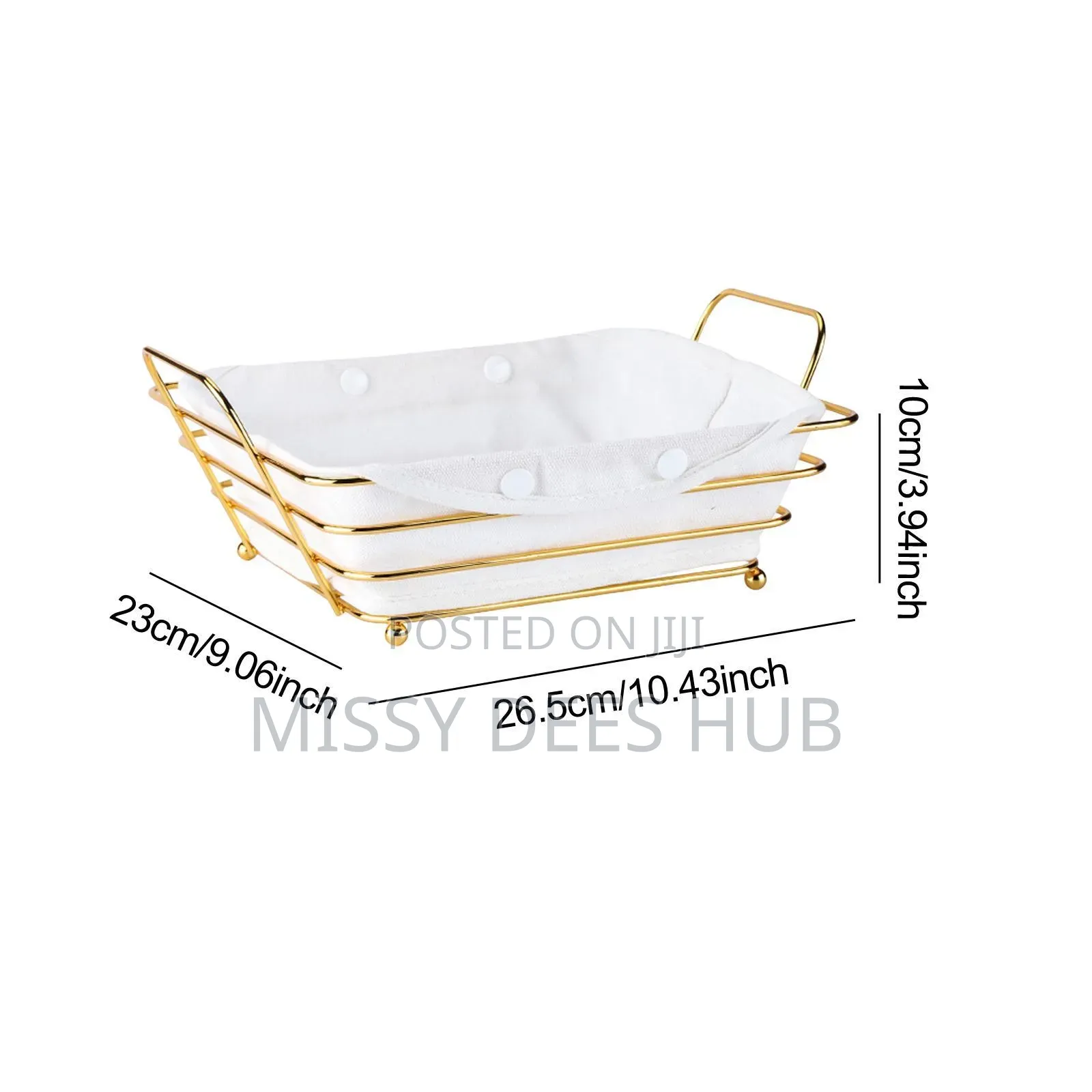 Gold Metallic Bread Basket