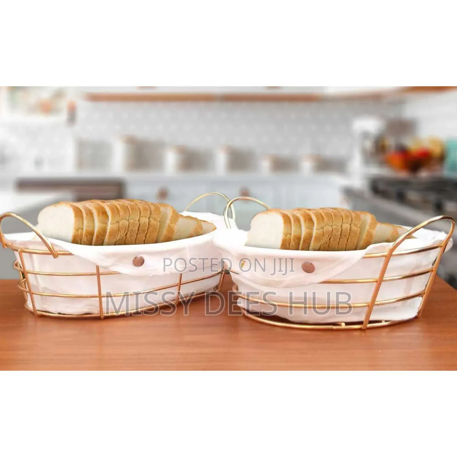 Gold Metallic Bread Basket