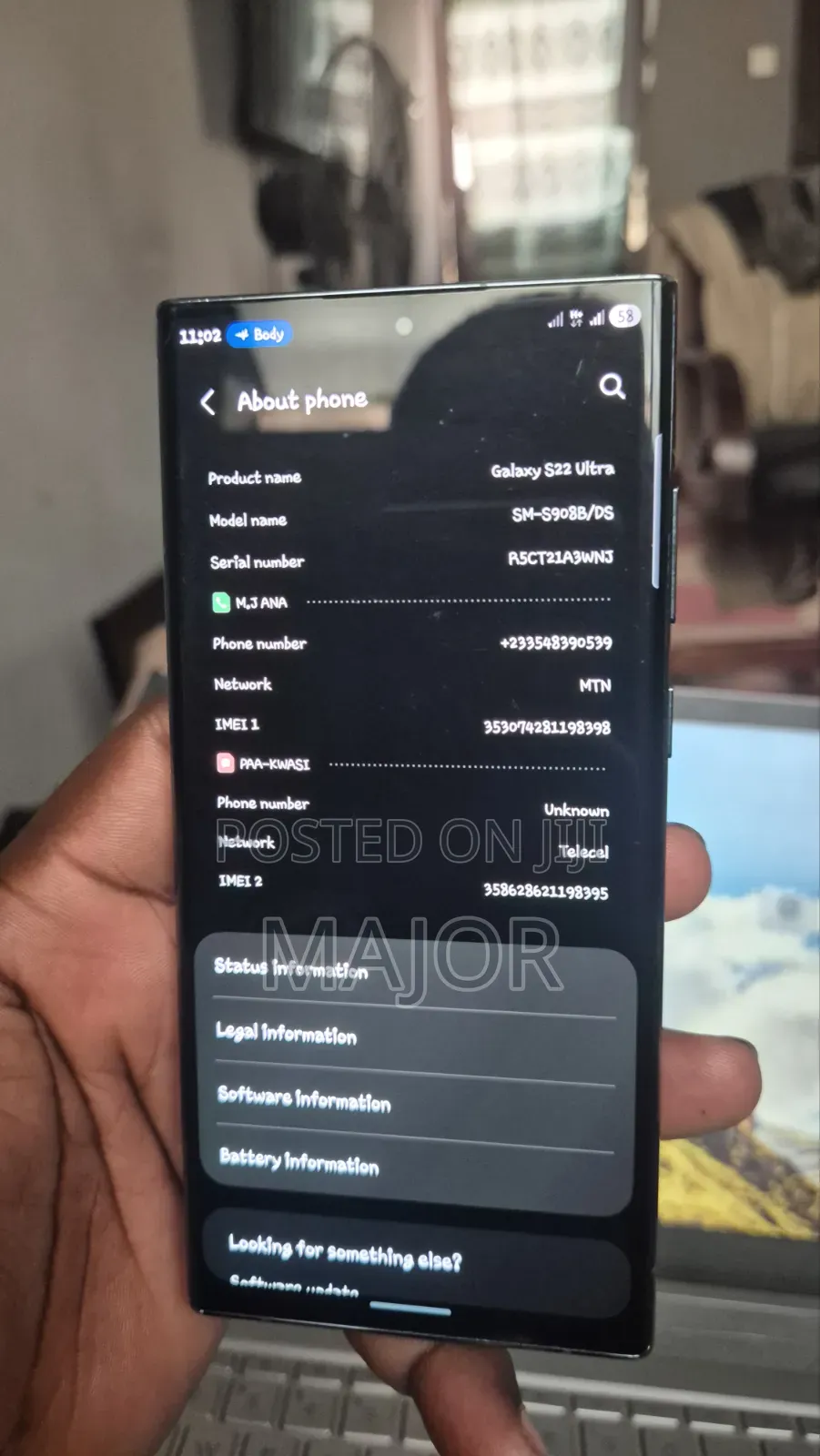 Samsung Galaxy S22 Ultra 128 GB Black