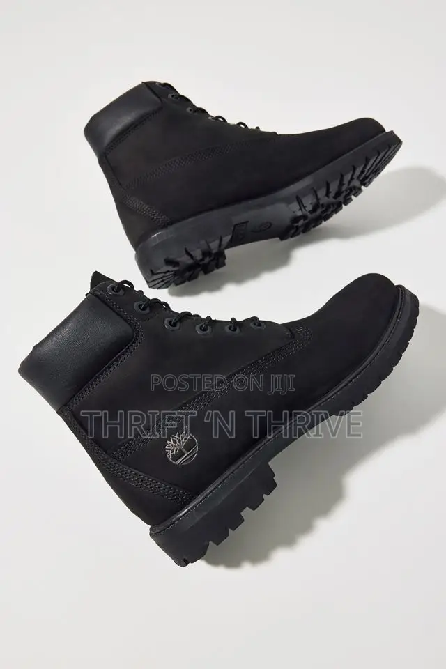 Black Timberland Premium 6-Inch Waterproof Boots