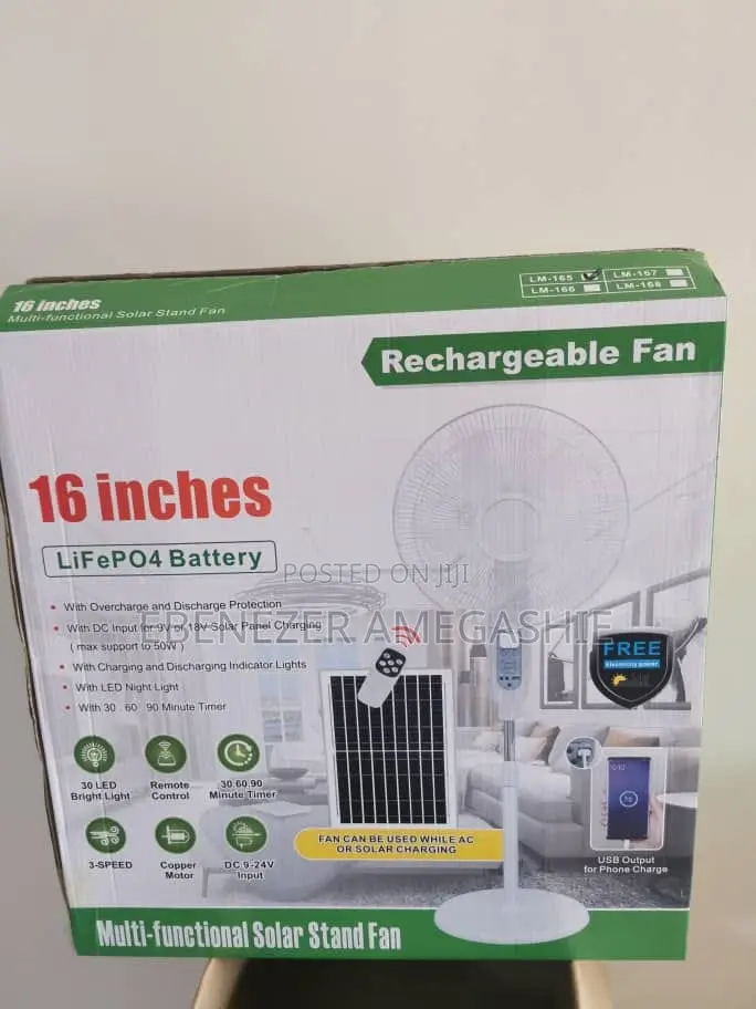 AuraSmart Solar + Chargeable Fan