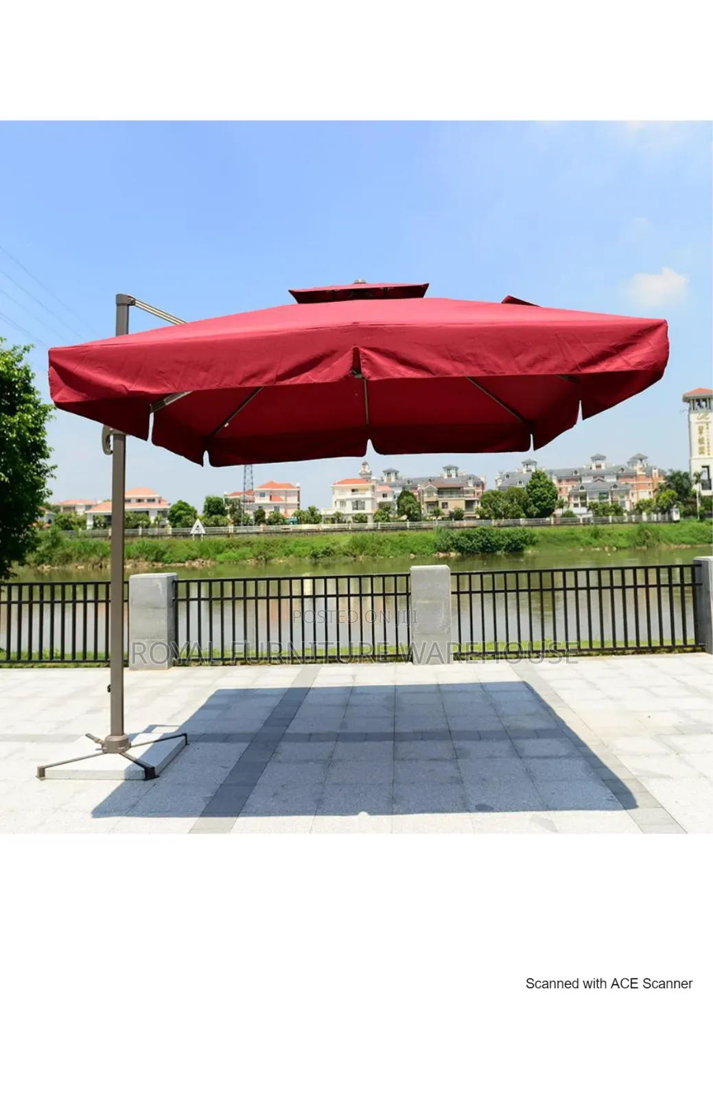Heavy Duty Square Cantilever Roma Patio Big Outdoor Umbrella