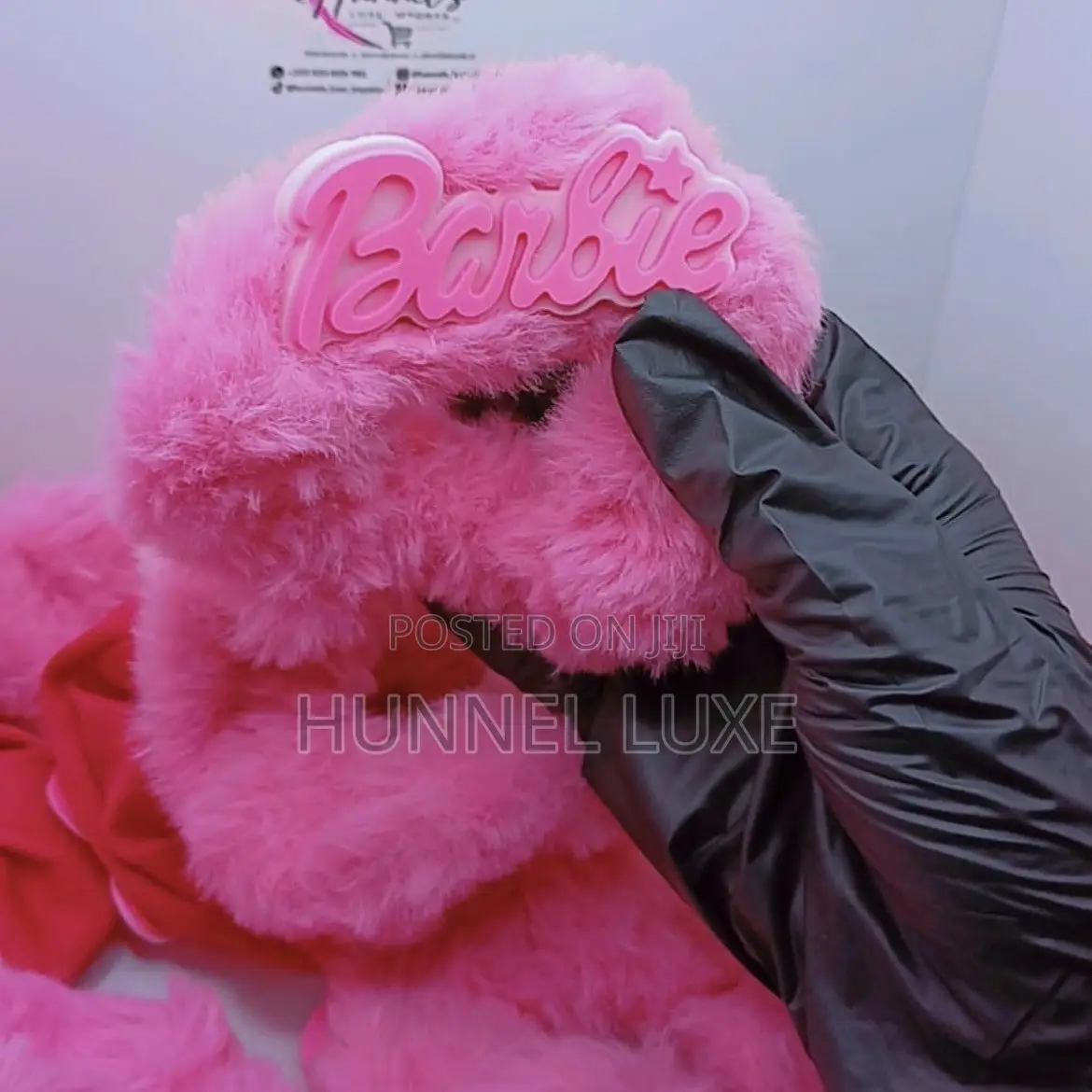 Pink Barbie Plush Scrunchie