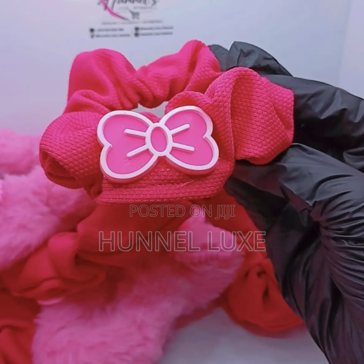 Pink Barbie Plush Scrunchie