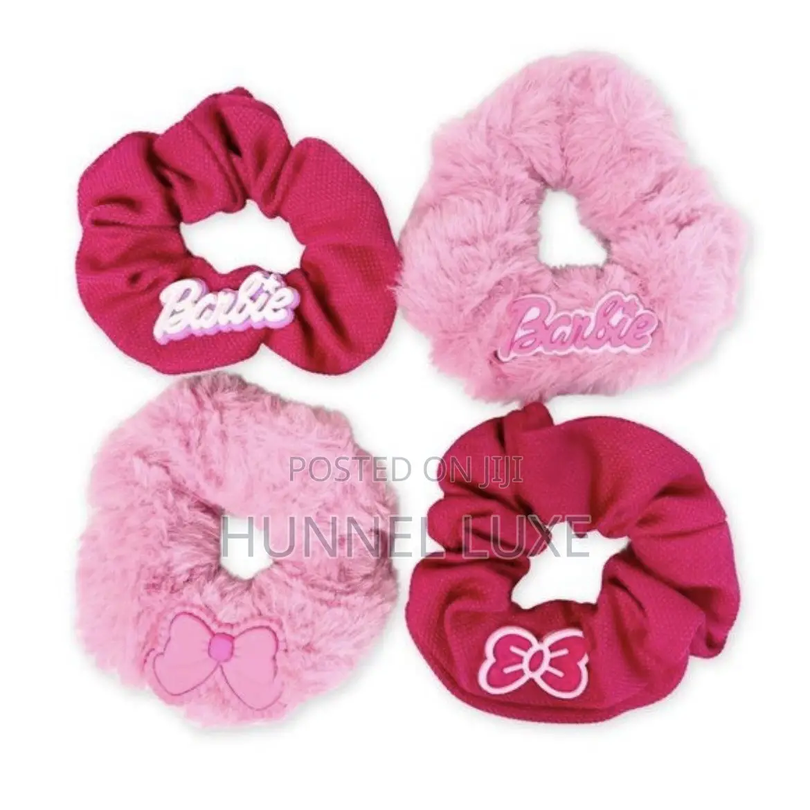 Pink Barbie Plush Scrunchie