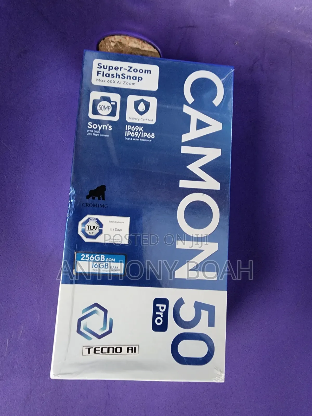 New Tecno Camon 50 Pro 256 GB Black