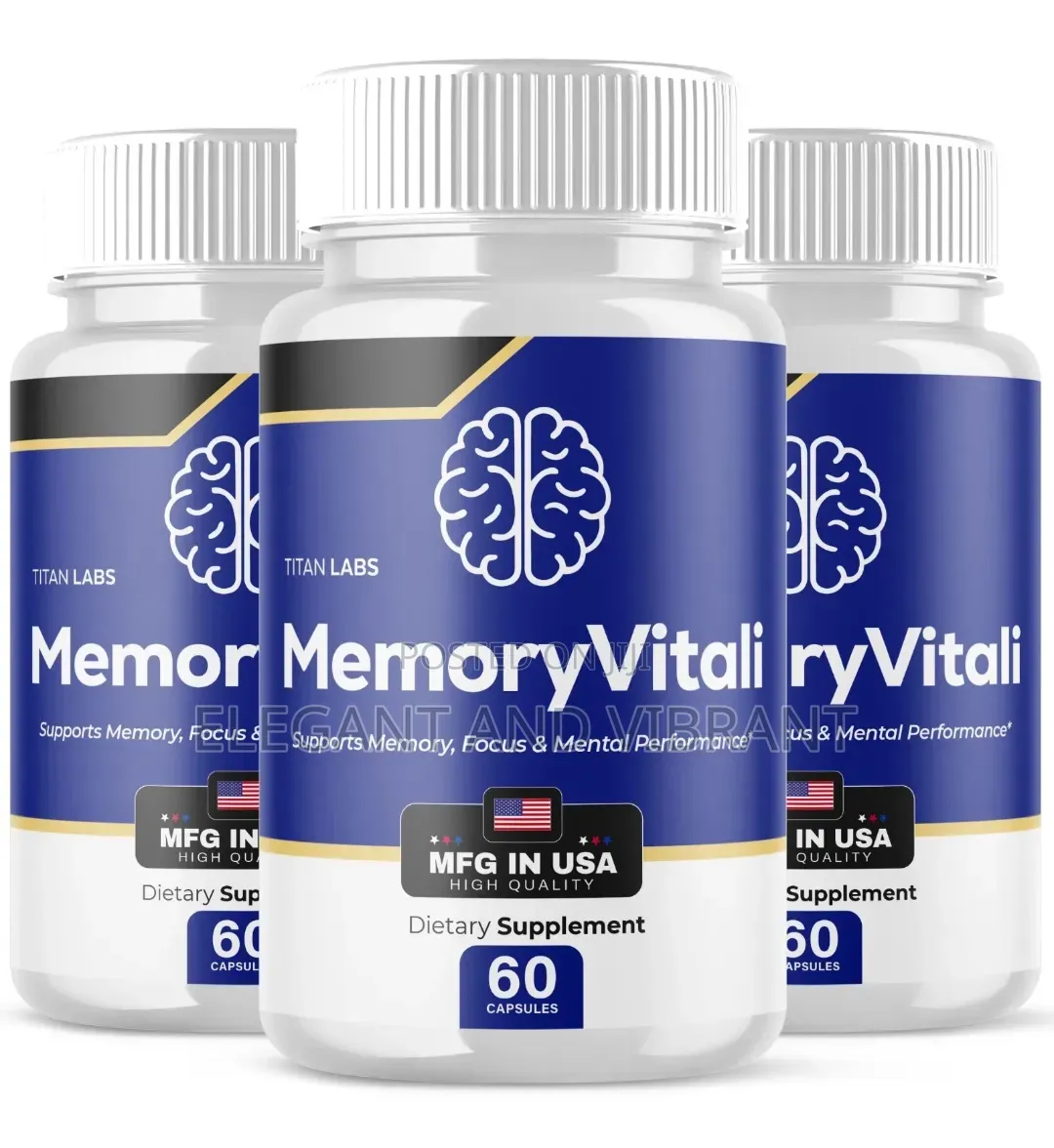 MemoryVitali Nootropic Natural Brain Supplement 4 Memory Vitali 60Caps