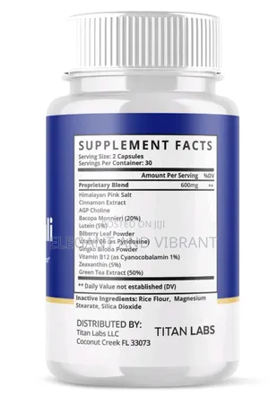 MemoryVitali Nootropic Natural Brain Supplement 4 Memory Vitali 60Caps