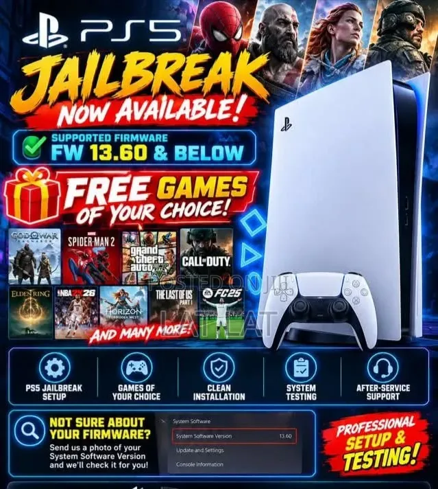 PS5 Jailbreak With 5 Games at Low Cost
