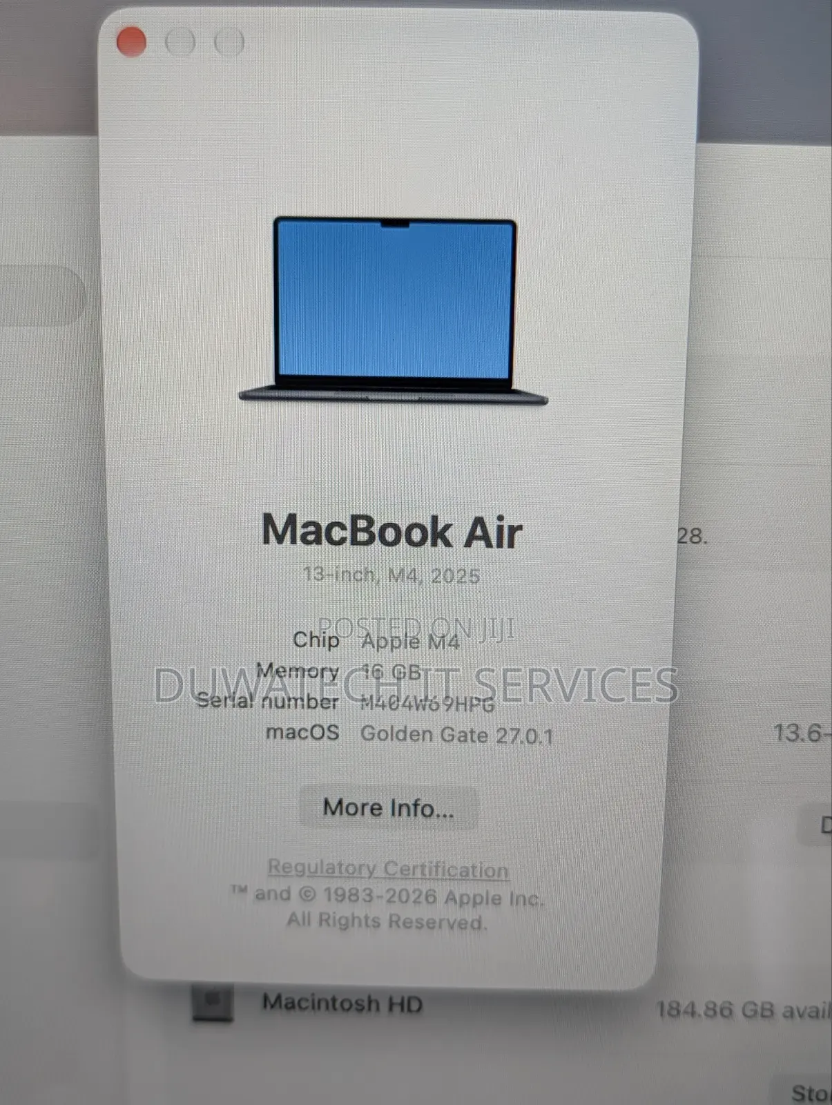 Laptop Apple MacBook Air 2025 M4 16GB Apple M4 SSD 256GB
